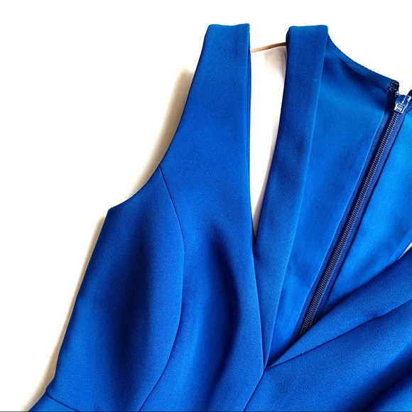 BCBGMAXAZRIA Blue Sleeveless A-Line Mini Dress - Picture 4 of 11